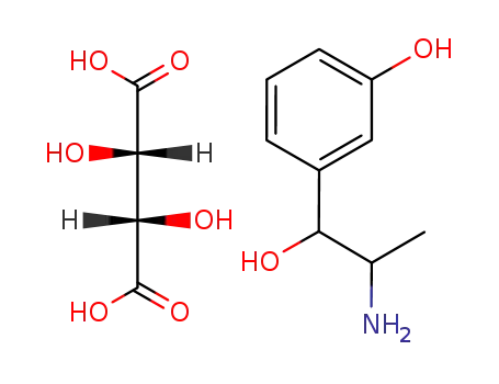 Molecular Structure of 33402-03-8 (Metaraminol bitartrate)