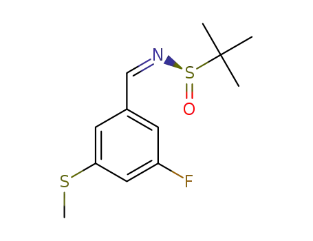 (R)-N-[(1Z)-[3-fluoro-5-(methylsulfanyl)phenyl]methylidene]-2-methylpropane-2-sulfinamide