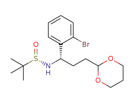 (S)-N-[(1S)-1-(2-bromophenyl)-3-(1,3-dioxan-2-yl)propyl]-2-methylpropane-2-sulfinamide