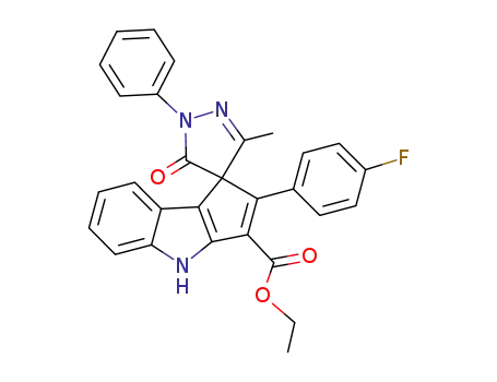 ethyl 2-(4-fluorophenyl)-3'-methyl-5'-oxo-1'-phenyl-1',5'-dihydro-4H-spiro[cyclopenta[b]indole-1,4'-pyrazole]-3-carboxylate
