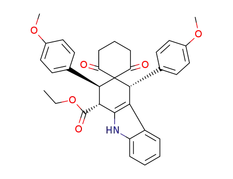 ethyl rel-(1S,2R,4S)-2,4-bis(4-methoxyphenyl)-2',6'-dioxo-1,2,4,9-tetrahydrospiro[carbazole-3,1'-cyclohexane]-1-carboxylate