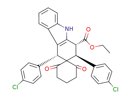 ethyl rel-(1S,2R,4S)-2,4-bis(4-chlorophenyl)-2',6'-dioxo-1,2,4,9-tetrahydrospiro[carbazole-3,1'-cyclohexane]-1-carboxylate