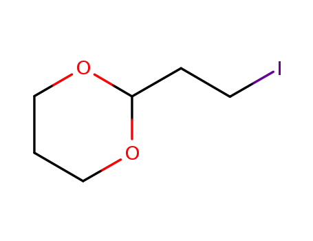 Molecular Structure of 79148-55-3 (1,3-Dioxane, 2-(2-iodoethyl)-)