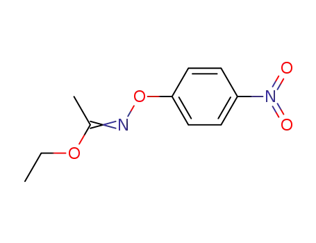 Molecular Structure of 83077-00-3 (Ethanimidic acid, N-(4-nitrophenoxy)-, ethyl ester)