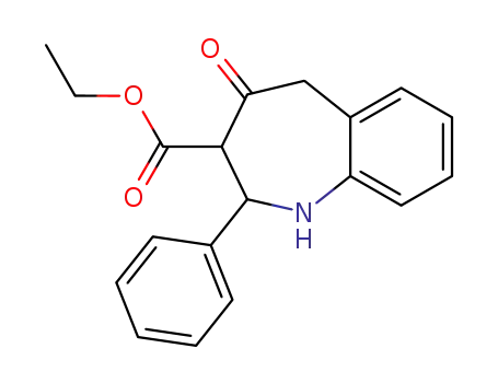 Molecular Structure of 113373-69-6 (1H-1-Benzazepine-3-carboxylic acid,
2,3,4,5-tetrahydro-4-oxo-2-phenyl-, ethyl ester)