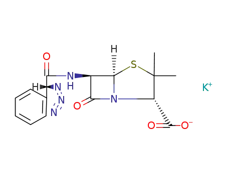 6β-((R)-2-azido-2-phenyl-acetylamino)-penicillanic acid; potassium salt
