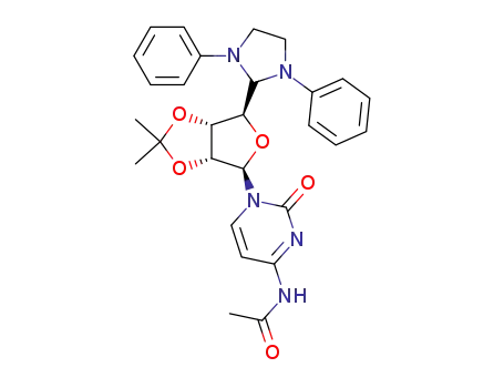 4-N-acetyl-1-<5-deoxy-2,3-O-isopropylidene-5,5-(N,N'-diphenylethylenediamino)-β-D-ribofuranosyl>cytosine