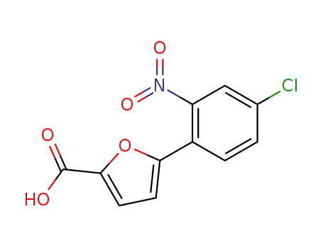 Molecular Structure of 95611-88-4 (5-(4-CHLORO-2-NITRO-PHENYL)-FURAN-2-CARBOXYLIC ACID)