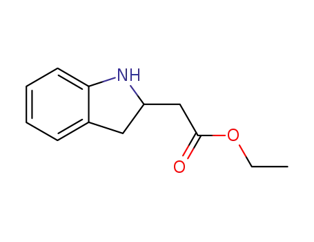 Molecular Structure of 64132-03-2 (ethyl 2-(2,3-dihydro-1H-indol-2-yl)acetate)