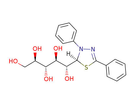 (1R,2R,3R,4R)-1-<(2S)-(3,5-diphenyl-2,3-dihydro-<1,3,4>thiadiazol-2-yl)>-pentane-1,2,3,4,5-pentaol