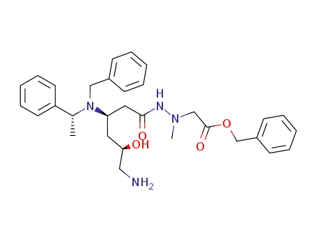 (N'-{(3R,5R)-6-Amino-3-[benzyl-((R)-1-phenyl-ethyl)-amino]-5-hydroxy-hexanoyl}-N-methyl-hydrazino)-acetic acid benzyl ester