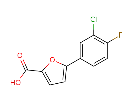 Molecular Structure of 496044-15-6 (2-Furancarboxylic acid, 5-(3-chloro-4-fluorophenyl)-)