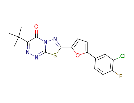 3-tert-butyl-7-[5-(3-chloro-4-fluoro-phenyl)-furan-2-yl]-[1,3,4]thiadiazolo[2,3-c][1,2,4]triazin-4-one