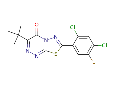 3-tert-butyl-7-(2,4-dichloro-5-fluoro-phenyl)-[1,3,4]thiadiazolo[2,3-c][1,2,4]triazin-4-one