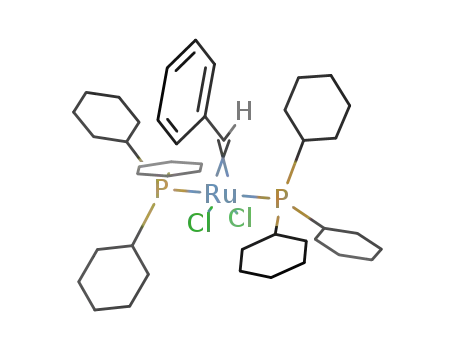 Molecular Structure of 172222-30-9 (Benzylidene-bis(tricyclohexylphosphine)dichlororuthenium)