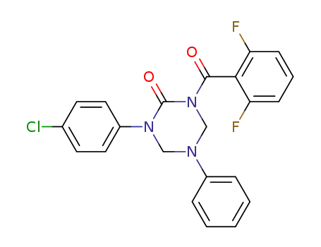 1-(4-chlorophenyl)-3-(2,6-difluorobenzoyl)-5-phenyltetrahydro-1,3,5-triazin-2(1H)-one