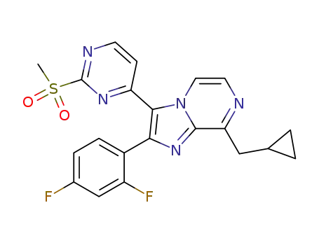 8-(Cyclopropylmethyl)-2-(2,4-difluorophenyl)-3-(2-(methanesulfonyl)pyrimidin-4-yl)imidazo[1,2-a]pyrazine