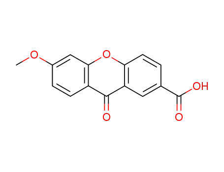 Molecular Structure of 33458-88-7 (9H-Xanthene-2-carboxylic acid, 6-methoxy-9-oxo-)