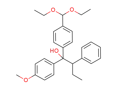 Molecular Structure of 850005-34-4 (Benzeneethanol,
a-[4-(diethoxymethyl)phenyl]-b-ethyl-a-(4-methoxyphenyl)-)