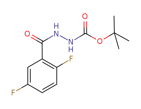 Molecular Structure of 1079843-62-1 (Hydrazinecarboxylic acid, 2-(2,5-difluorobenzoyl)-, 1,1-diMethylethyl ester)