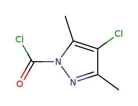 Molecular Structure of 67514-73-2 (1H-Pyrazole-1-carbonylchloride,4-chloro-3,5-dimethyl-(9CI))