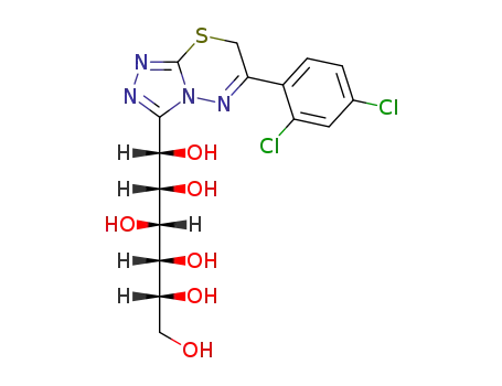 6-(2,4-dichlorophenyl)-3-(D-glucoheptonic-hexitol-1-yl)-7H-1,2,4-triazolo[3,4-b][1,3,4]thiadiazine