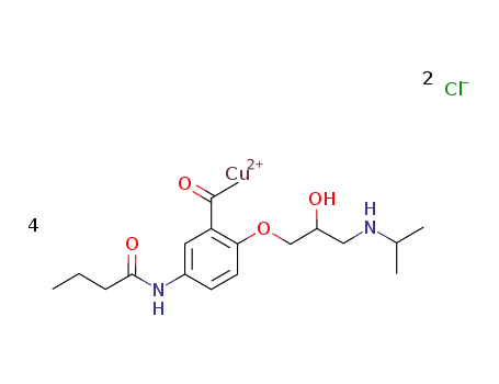 [Cu(N-[3-acetyl-4-[2-hydroxy-3-[(1-methylethyl)amino]propoxy]phenyl]butanamide)4]Cl2