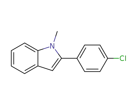 Molecular Structure of 5905-11-3 (1H-Indole, 2-(4-chlorophenyl)-1-methyl-)