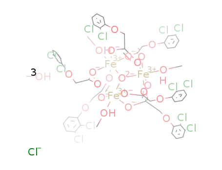hexakis(2,3-dichlorophenoxyacetato)tris(methanol)oxotriiron(III) chloride-methanol(1/3)