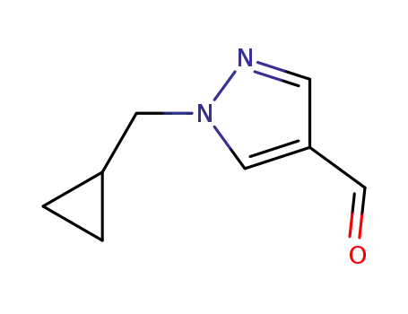 Molecular Structure of 1082065-99-3 (1-CyclopropylMethyl-1H-pyrazole-4-carbaldehyde)