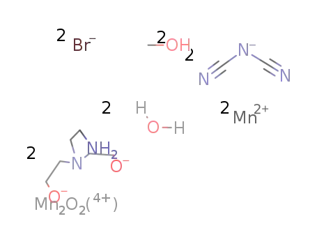 [(Mn(II)2Mn(IV)2O2(N,N-bis(2-hydroxyethyl)ethylenediamine(2-))2(H2O)2(MeOH)2(dicyanamide)2)Br2]n