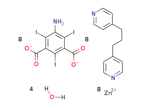 [Zn8(5-amino-2,4,6-triiodoisophthalate)8(1,3-di(4-pyridyl)propane)8]*4H2O