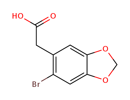 1,3-Benzodioxole-5-aceticacid, 6-bromo- cas  5470-14-4
