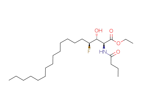 ethyl 2-(butanoylamino)-4-fluoro-3-hydroxyoctadecanoate