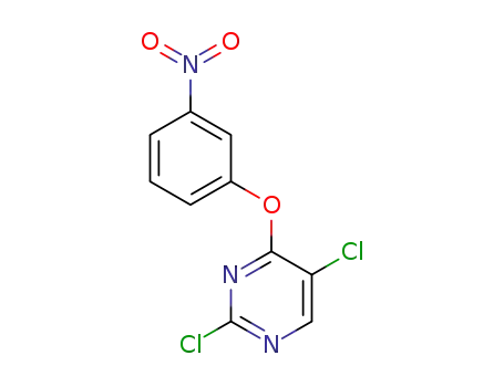 Molecular Structure of 76661-24-0 (2,5-dichloro-4-(3-nitrophenoxy)pyrimidine)