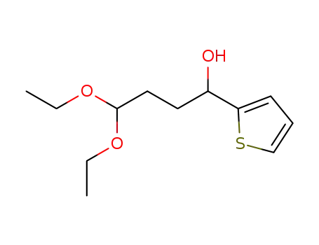 4,4-diethoxy-1-(thiophen-2-yl)butan-1-ol