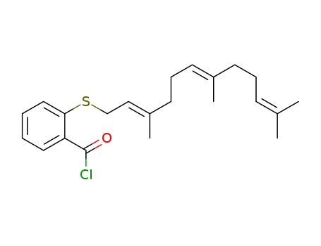 2-(((2E,6E)-3,7,11-trimethyldodeca-2,6,10-trien-1-yl)thio)-benzoyl chloride