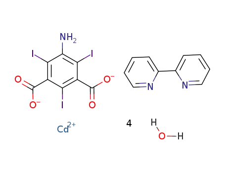 [Cd(5-amino-2,4,6-triiodoisophthalato)(2,2'-bipyridine)(H2O)]*3H2O
