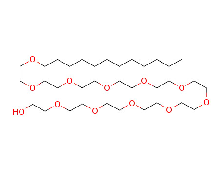 Molecular Structure of 25763-63-7 (3,6,9,12,15,18,21,24,27,30,33-Undecaoxapentatetracontan-1-ol)