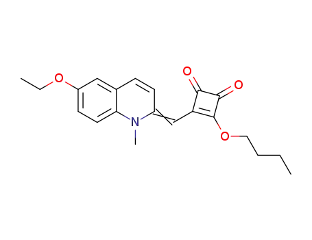 Molecular Structure of 797039-87-3 (3-Cyclobutene-1,2-dione,
3-butoxy-4-[(6-ethoxy-1-methyl-2(1H)-quinolinylidene)methyl]-)