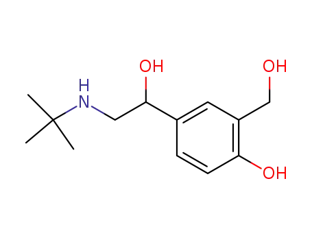 Molecular Structure of 18559-94-9 (Salbutamol)