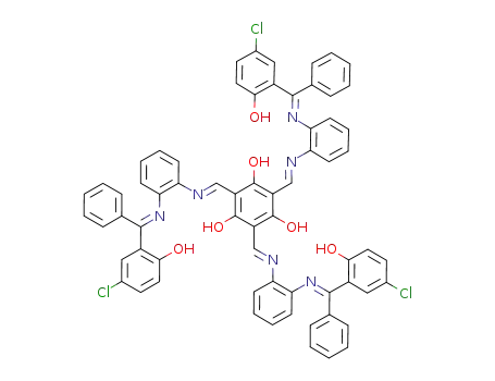 2,4,6-tris{[2-((5-chloro-2-hydroxyphenyl)phenylmethylimino)phenylimino]methyl}-1,3,5-trihydroxybenzene