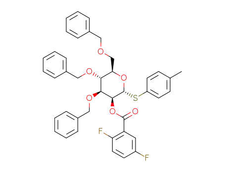 p-tolyl 3,4,6-tri-O-benzyl-(2,5-difluorobenzoyl)-1-thio-α-D-mannopyranoside