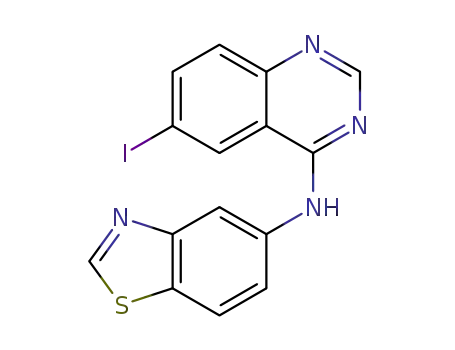 N-1,3-benzothiazol-5-yl-6-iodo-4-quinazolinamine