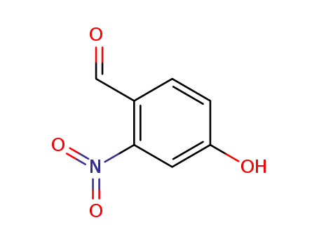 Molecular Structure of 90151-04-5 (Benzaldehyde, 4-hydroxy-2-nitro-)