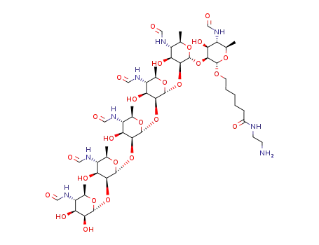 (2'-aminoethylamido)carbonylpentyl 4,6-dideoxy-4-formamido-α-D-mannopyranosyl-(1→2)-4,6-dideoxy-4-formamido-α-D-mannopyranosyl-(1→2)-4,6-dideoxy-4-formamido-α-D-mannopyranosyl-(1→2)-4,6-dideoxy-4-formamido-α-D-mannopyranosyl-(1→2)-4,6-dideoxy-4-formamido-α-D-mannopyranosyl-(1→2)-4,6-dideoxy-4-formamido-α-D-mannopyranoside