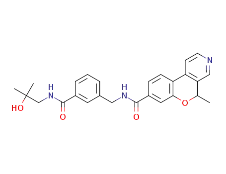 N-(3-(2-hydroxy-2-methylpropylcarbamoyl)benzyl)-5-methyl-5H-chromeno[3,4-c]pyridine-8-carboxamide