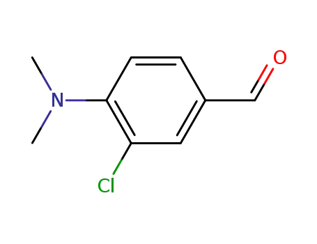 Molecular Structure of 64519-09-1 (Benzaldehyde, 3-chloro-4-(dimethylamino)-)