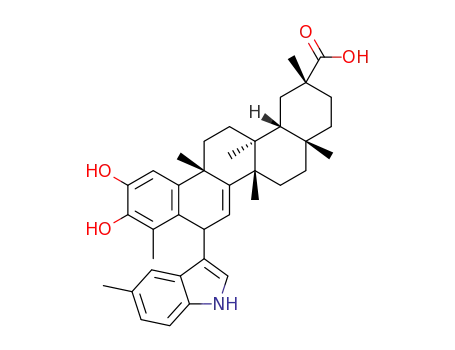 (2R,4aS,6aS,12bR,14aS,14bR)-10,11-dihydroxy-2,4a,6a,9,12b,14a-hexamethyl-8-(5-methyl-1H-indol-3-yl)-1,2,3,4,4a,5,6,6a,8,12b,13,14,14a,14b-tetradecahydropicene-2-carboxylic acid