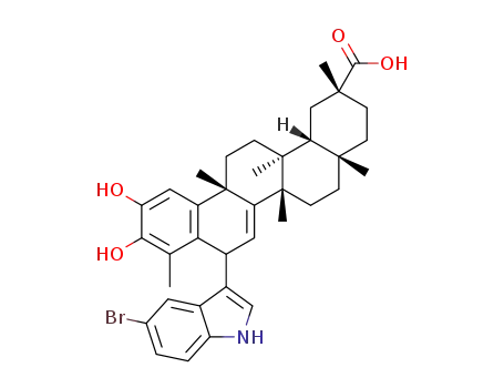 (2R,4aS,6aS,12bR,14aS,14bR)-8-(5-bromo-1H-indol-3-yl)-10,11-dihydroxy-2,4a,6a,9,12b,14a-hexamethyl-1,2,3,4,4a,5,6,6a,8,12b,13,14,14a,14b-tetradecahydropicene-2-carboxylic acid
